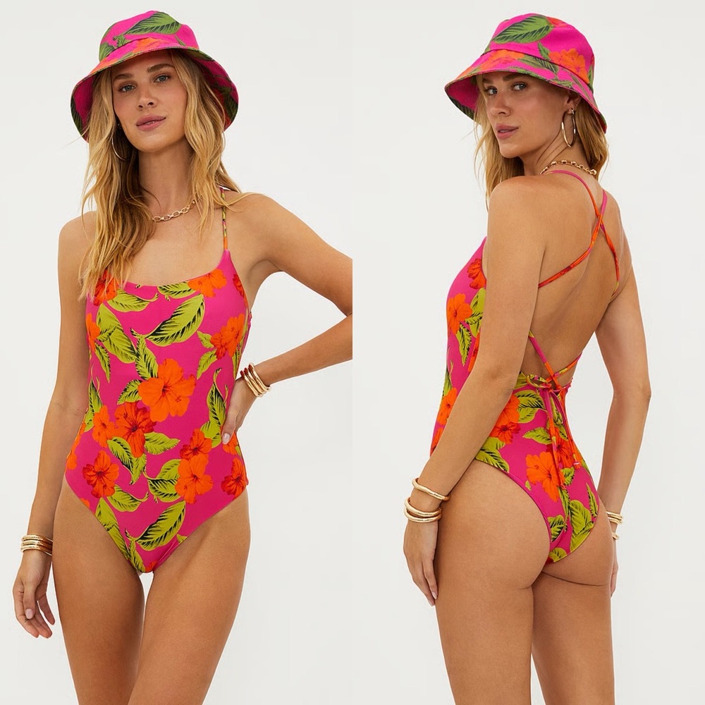 NWT Beach Riot Stevie Tropical Floral One Piece Swimsuit